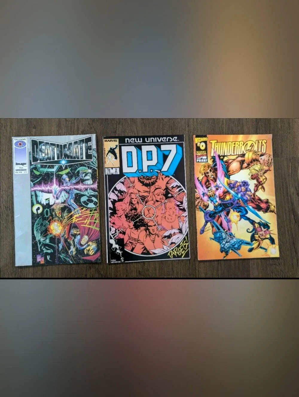 Lot Of 3 Comic Books Death mate & Thunderbolts & New Universe DP7,  VINTAGE